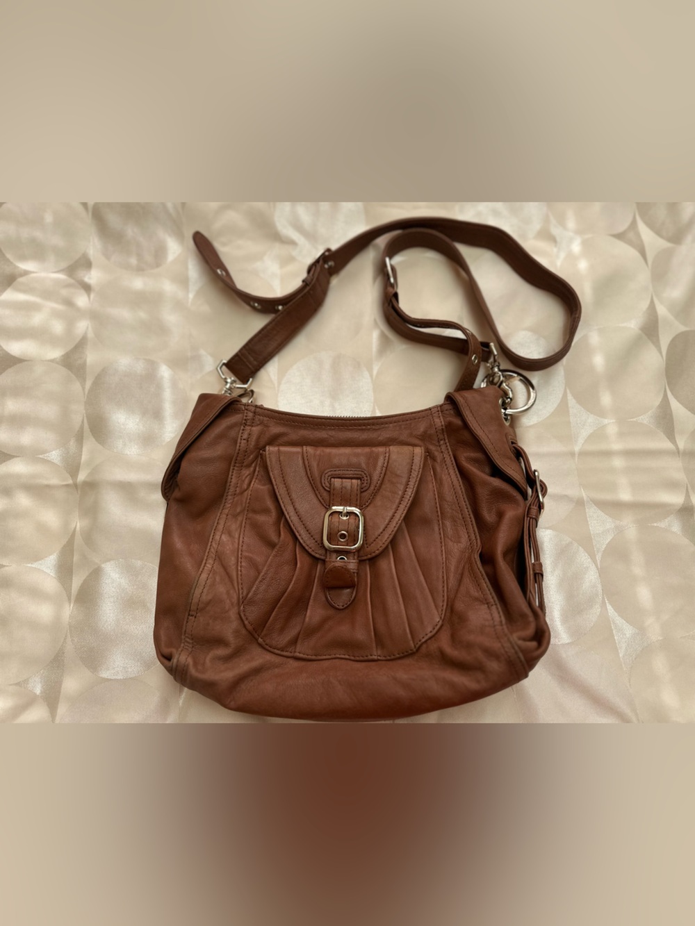 Junior Drake Brown Leather Shoulder Bag